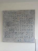 Schilderij met tekst: 'I am a collector of things', Ophalen