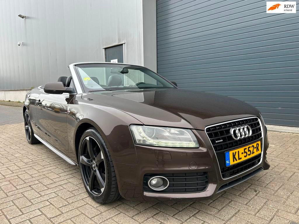 Audi A5 Cabriolet 3.0 TDI Quattro Pro Line S AUT LEDER, Automaat, Euro 5, Gebruikt, Zwart
