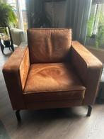 Bruine fauteuil in goede staat, Huis en Inrichting, Fauteuils, Ophalen, Zo goed als nieuw, Stof, 75 tot 100 cm