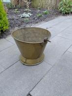 Antieke messing emmer ., Ophalen, Overige materialen