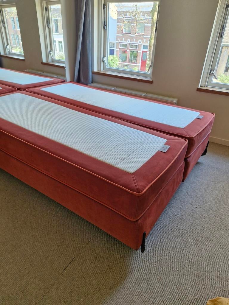 Auping boxspring kleur chili red 160x210, Ophalen, Overige kleuren, 210 cm, Tweepersoons