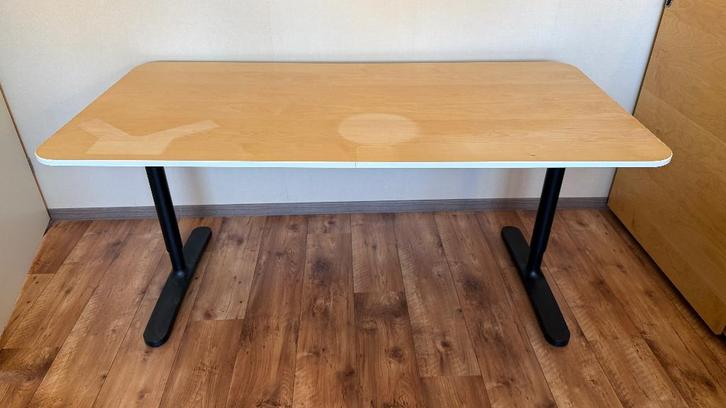 Bureau Ikea Bekant 160x80, Huis en Inrichting, Bureaus, Gebruikt, Bureau, In hoogte verstelbaar, Ophalen