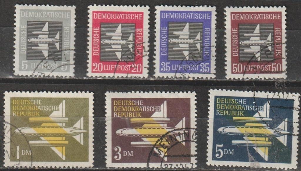 1394. DDR 609/15 gest. Vliegtuigen, Ophalen of Verzenden, DDR, Gestempeld