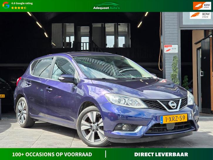 Nissan Pulsar 1.2 DIG-T Tekna|Airco|Navi|Leer|Camera|NAP|APK, Auto's, Nissan, Bedrijf, Te koop, Pulsar, 360° camera, ABS, Airbags