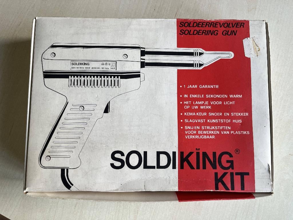Soldiking soldeerrevolver/soldeerpistool 100 W vintage, Ophalen of Verzenden, Zo goed als nieuw