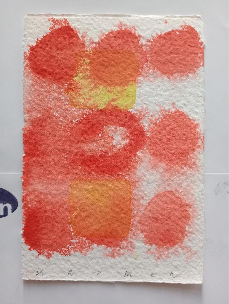 Harmen van der Tuin aquarel abstract 1998, Ophalen of Verzenden