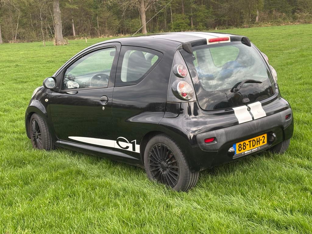 Citroën C1 1.0 3-DRS  2008 Zwart, Auto's, Voorwielaandrijving, 4 stoelen, C1, Handgeschakeld