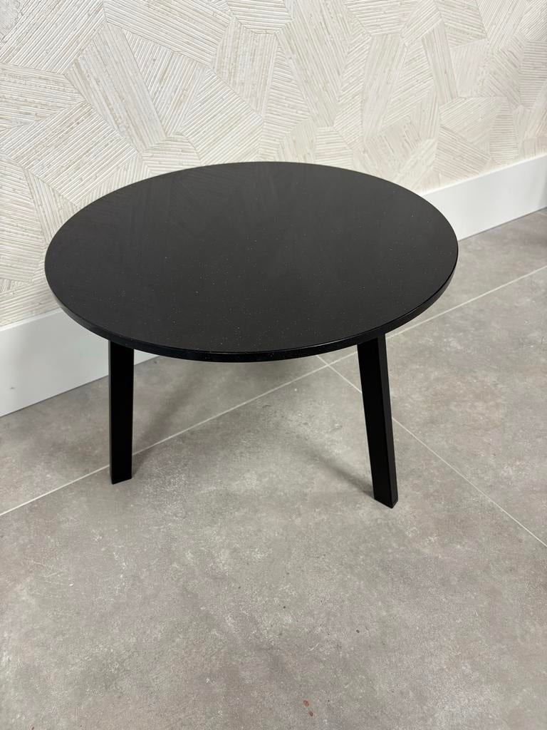 Zwarte ronde salontafel - Modern design, Antiek en Kunst, Ophalen