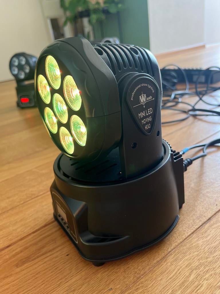 Nieuwe Mini LED Moving Head Show Lamp - 7 LED's, DMX, Muziek en Instrumenten, Licht en Laser, Ophalen of Verzenden, Nieuw, Licht