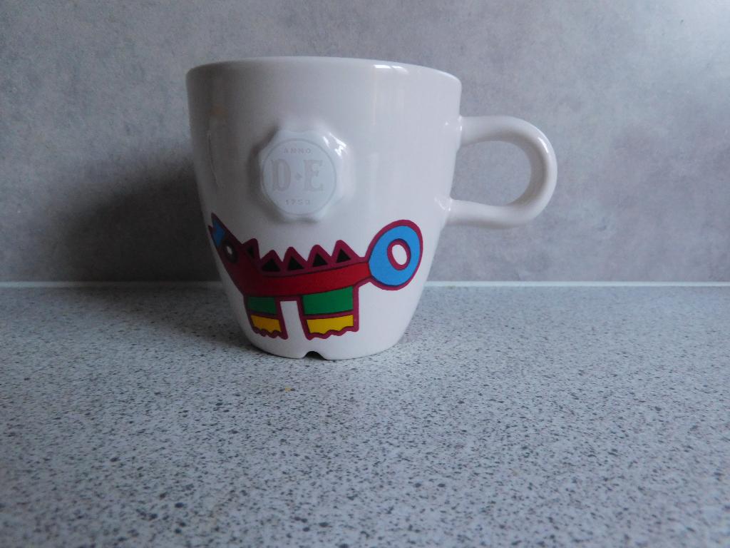 Cappuccino Mok nr. 3 Clemens Briels Douwe Egberts, Ophalen of Verzenden, Zo goed als nieuw, Overige stijlen, Kop(pen) en/of Schotel(s)