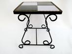 tafeltje - smeedwerk met tegels - jaren 30/50 België, Antiek en Kunst, Antiek | Meubels | Tafels, Ophalen