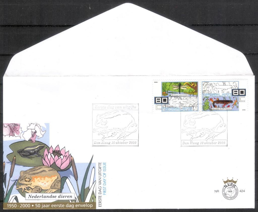 E424 - Nederlandse dieren - glazenmaker / modderkruiper, Postzegels en Munten, Postzegels | Eerstedagenveloppen, Verzenden, Onbeschreven
