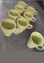 8 groene aardewerk mokken IKEA FARGRIK / Romania, Ophalen of Verzenden, Aardewerk, Overige stijlen, Kop(pen) en/of Schotel(s)