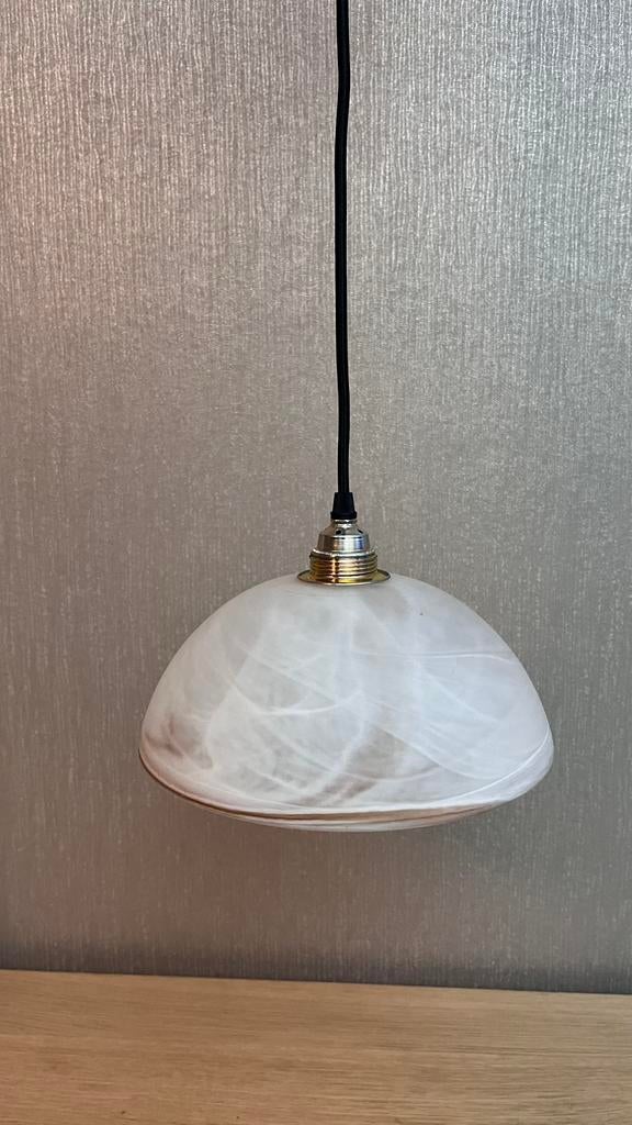 Glazen lampekappen met gemarmerd glas., Ophalen of Verzenden, Zo goed als nieuw, Glas, Minder dan 50 cm
