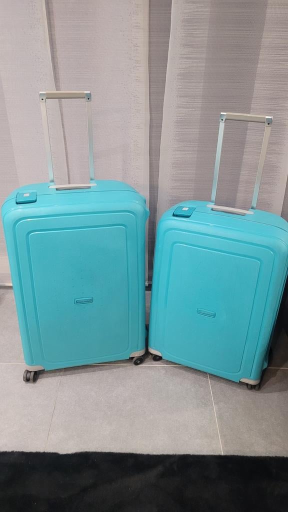 Samsonite S'Cure Spinner Kofferset 75+69cm  turquoise, Ophalen, Overige kleuren, Zo goed als nieuw, 60 tot 80 cm