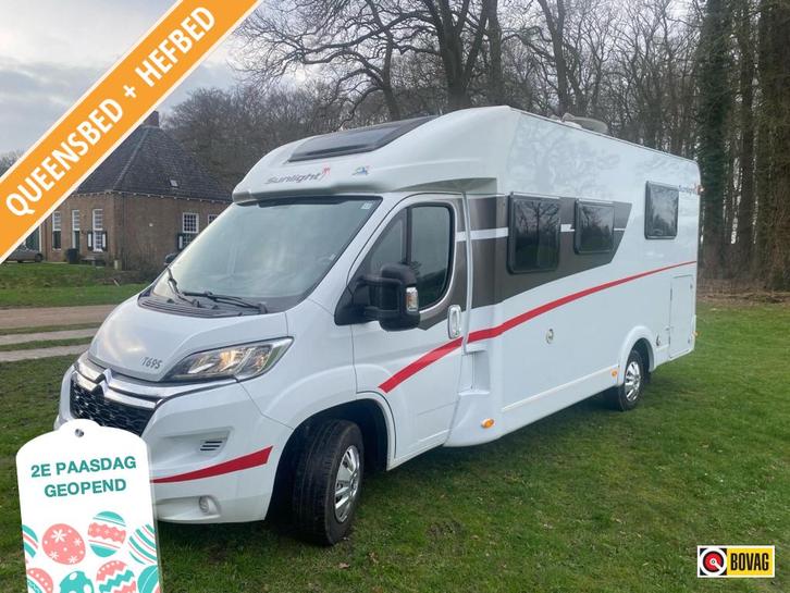 Leuke Sunlight T69 S van 699 cm lang met groot zonnepaneel, Caravans en Kamperen, Campers, Bedrijf, tot en met 4, Half-integraal