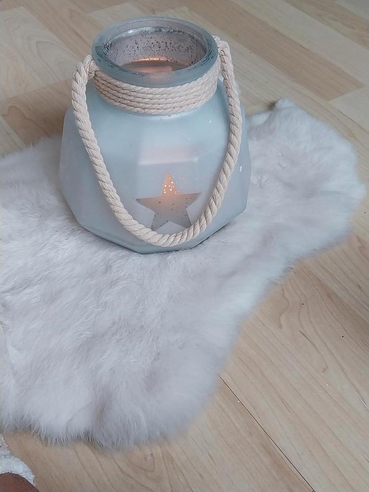 Sfeervolle lantaarn met steruitsparing, Huis en Inrichting, Woonaccessoires | Kandelaars en Kaarsen, Zo goed als nieuw, Kandelaar