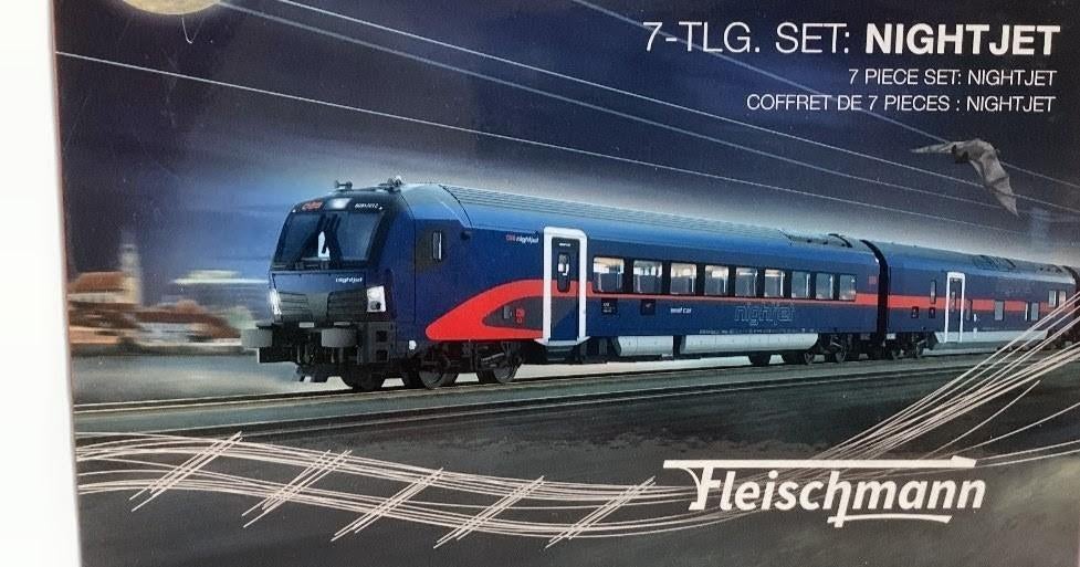 Fleischmann Nightjet ÖBB 6270065 N  rijtuigenset, Gelijkstroom, Verzenden, Fleischmann, Wagon