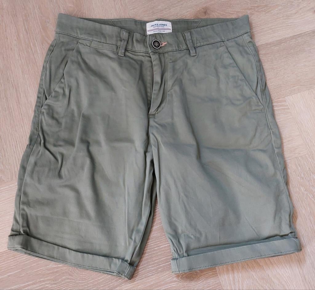 * Jack & Jones korte broek groen mt.S, Jack&Jones, Ophalen of Verzenden, Zo goed als nieuw, Groen