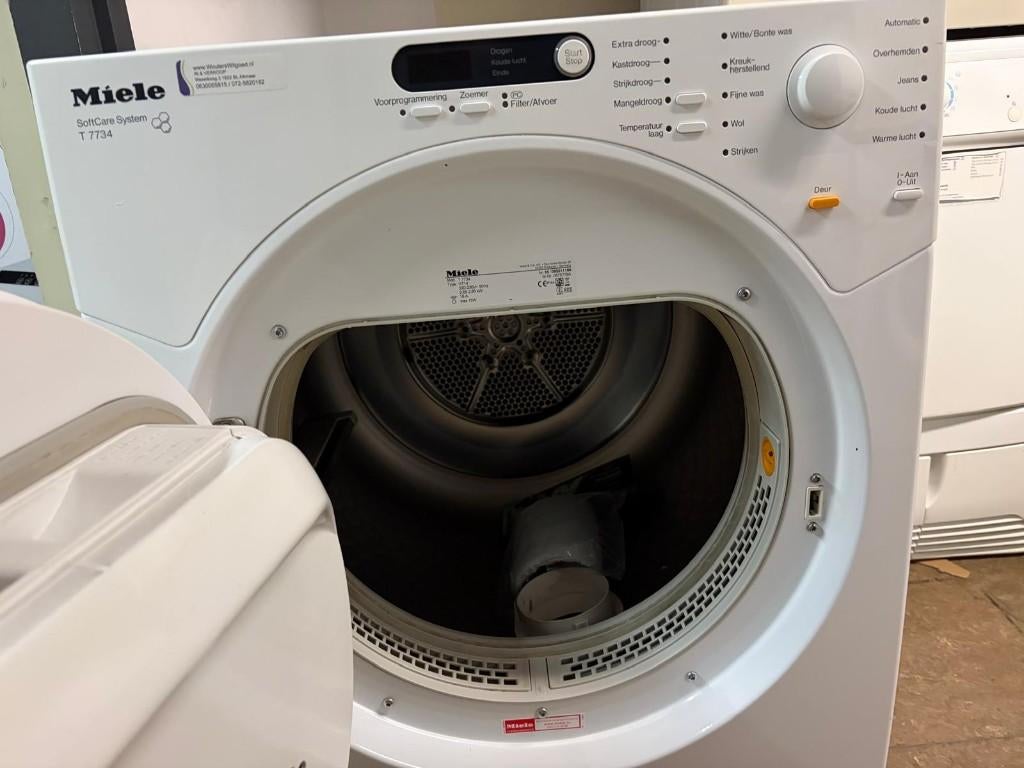 Miele luchtafvoerdroger incl nieuwe slang en garantie, Luchtafvoer, 8 tot 10 kg, Refurbished, Ophalen of Verzenden