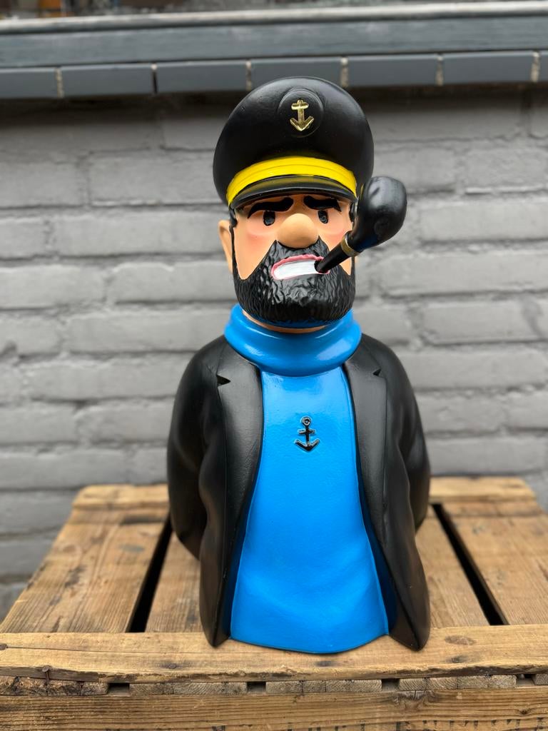 Kuifje Kapitein Haddock beeld / buste, Ophalen, Zo goed als nieuw, Mens