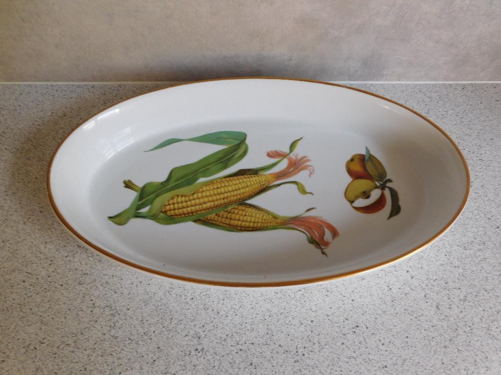 Ovenschaal 32,5x18,5 cm. Mais Appel Evesham Royal Worcester, Ophalen of Verzenden, Overige stijlen, Aardewerk, Schaal of Schalen