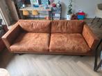 Eijerkamp 3-zits bank microleder cinnamon, Ophalen, Gebruikt, Driepersoons, 75 tot 100 cm