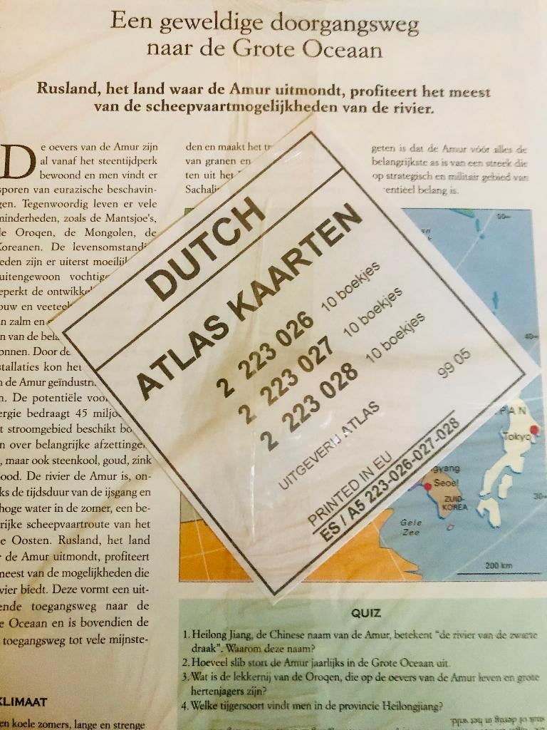 Pakje met atlaskaarten B.v. Guayana., Overige atlassen, Nieuw, Ophalen of Verzenden, 1800 tot 2000