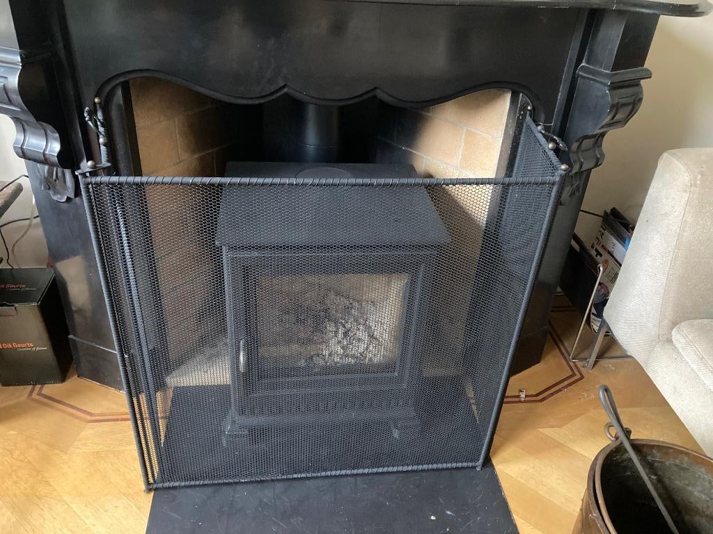 Haardscherm, zo goed als nieuw, Ophalen, Zo goed als nieuw, Inbouwhaard, Houthaard