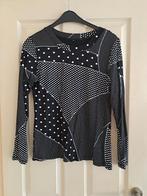 zwart / wit shirt met lange mouw maat XL, Ophalen of Verzenden, Gedragen, Zwart, Shirt of Top