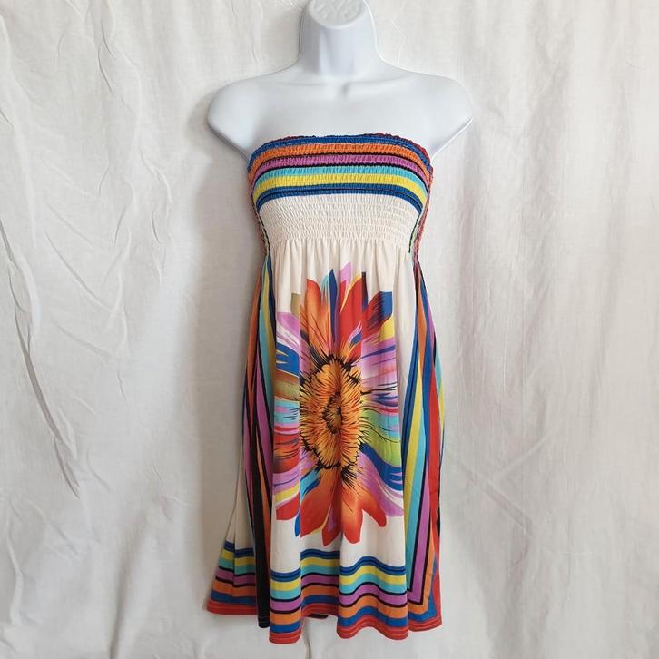 Leuke strapless zomerjurk. Mt S. Merk S&W fashion, Kleding | Dames, Jurken, Zo goed als nieuw, Maat 36 (S), Boven de knie, Ophalen of Verzenden