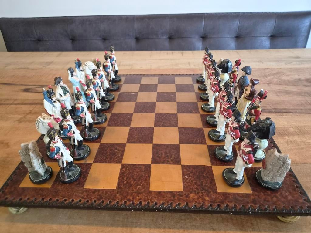 Schaakspel 'Slag bij Waterloo' - Gedetailleerde Figuren, Een of twee spelers, Ophalen, Gebruikt