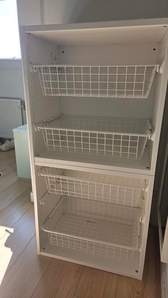 2x IKEA Platsa Kast 60x60x40 met 6 Hjalpa draadmanden, Huis en Inrichting, Kasten | Kledingkasten, Met plank(en), Gebruikt, Minder dan 100 cm