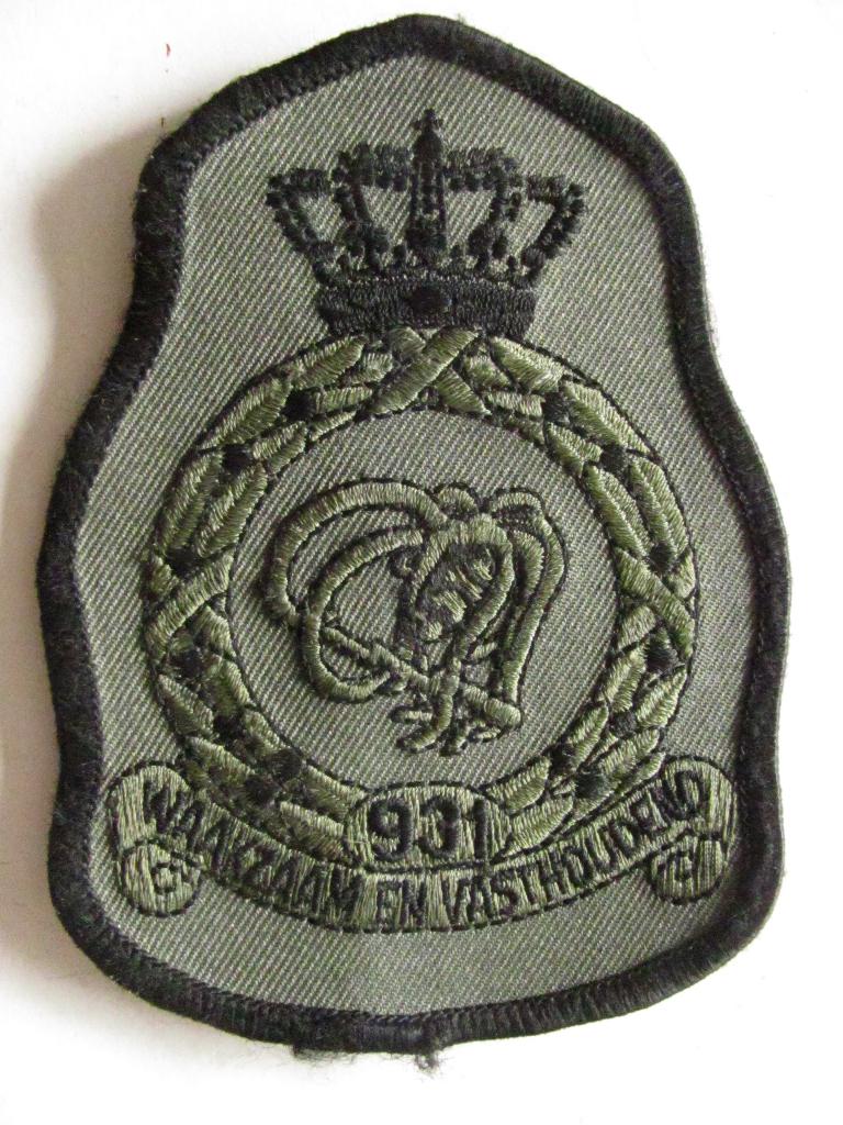 KLU mouwembleem 931 squadron, Ophalen of Verzenden, Landmacht, Nederland, Embleem of Badge