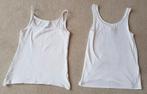 Topje tops tanktop hemden wit maat xs maat s basic topjes, H&M, Verzenden, Wit, Zonder mouw