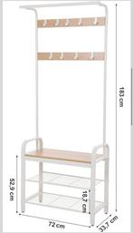 Kapstok met zitbankje en schoenenrek, Ophalen, Met plank(en), Gebruikt, 50 tot 100 cm