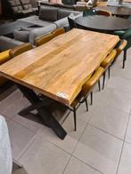 Nieuwe eettafel 180x90cm boomstam model kruispoot €300, Huis en Inrichting, Ophalen, ., Nieuw, .
