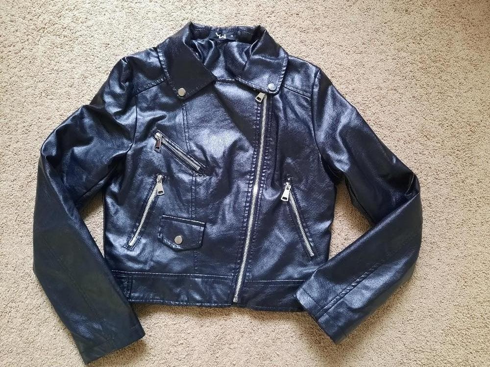 SPORTIEF LEDERLOOK JACK, Maat 38/40 (M), Zwart, Ophalen of Verzenden, Zo goed als nieuw