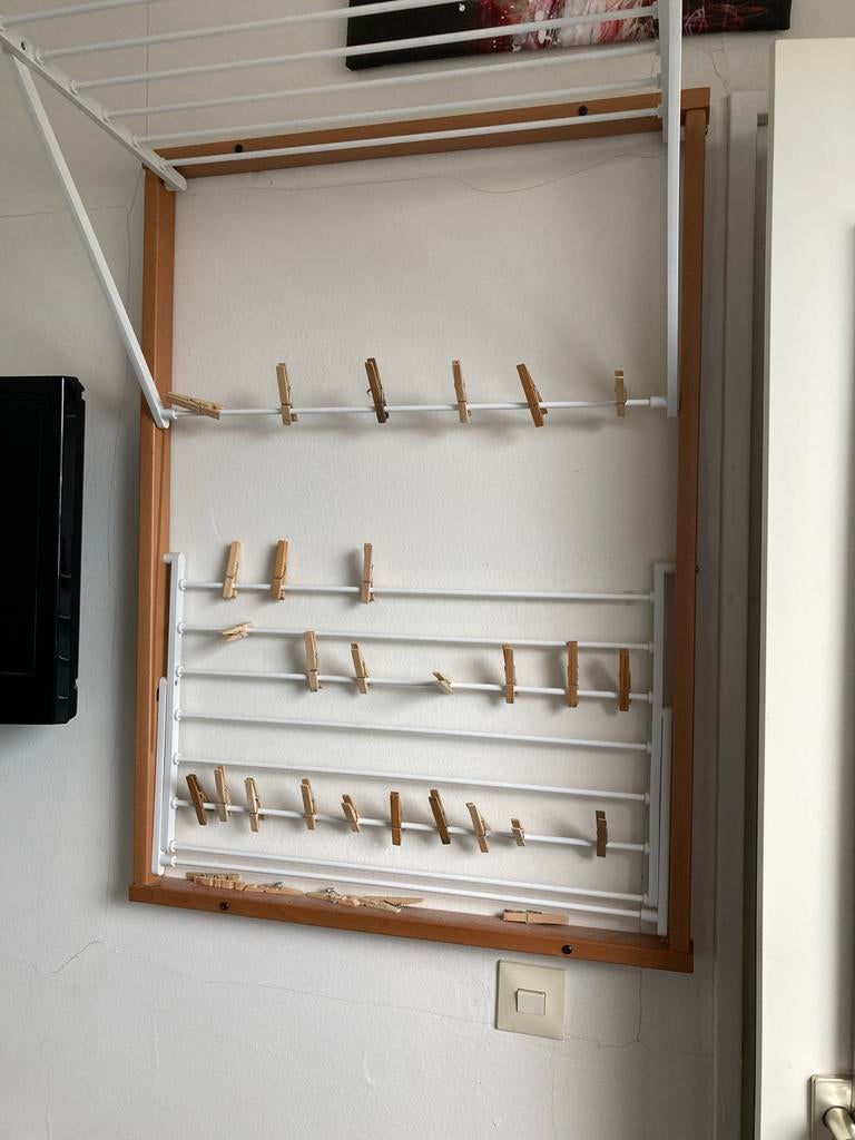 Handig opvouwbaar droogrek voor aan de muur, Ophalen of Verzenden, Gebruikt, Wasrek