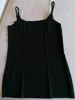 2 DAMES TOP, S MET VERSTELBARE BANDJES MAAT L SATIJNGLANS., Kleding | Dames, Tops, Zwart, Maat 42/44 (L), Nieuw, Ophalen of Verzenden