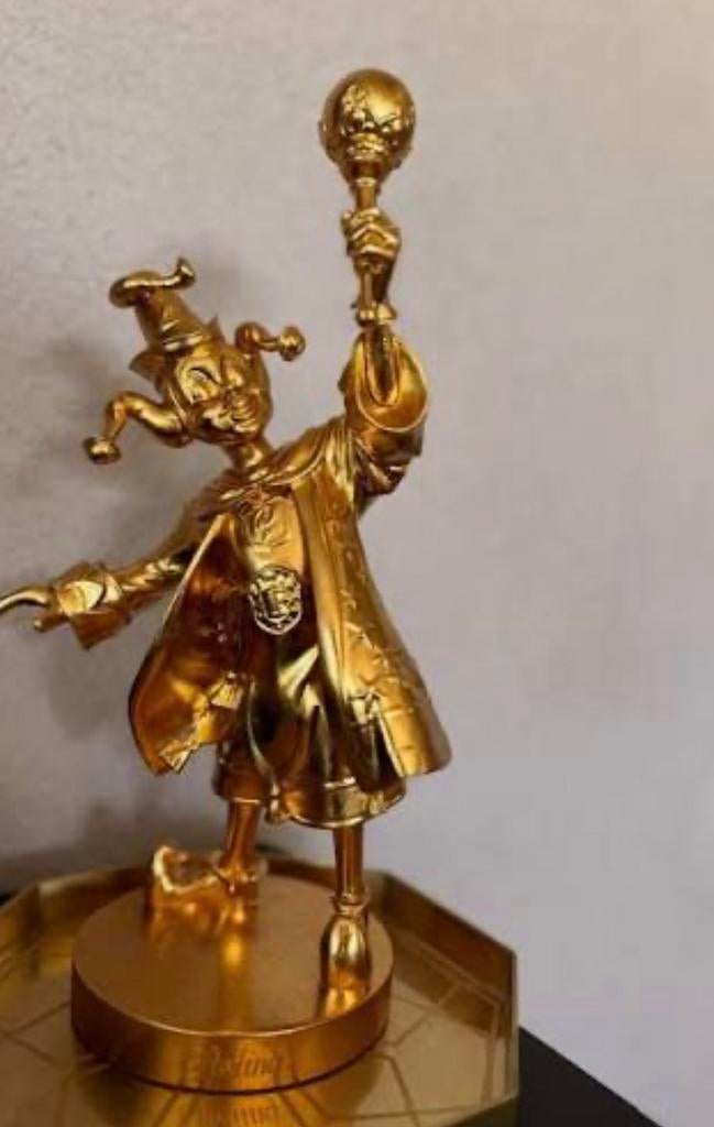 Beeld Efteling pardoes bladgoud met certificaat, Ophalen of Verzenden, Nieuw, Beeldje of Poppetje