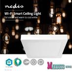 SmartLife Wi-Fi Plafonnière, LED lamp, RGBW vierkant 30cm, Nedis SmartLife, Nieuw, Info@marbeco.nl, Metaal