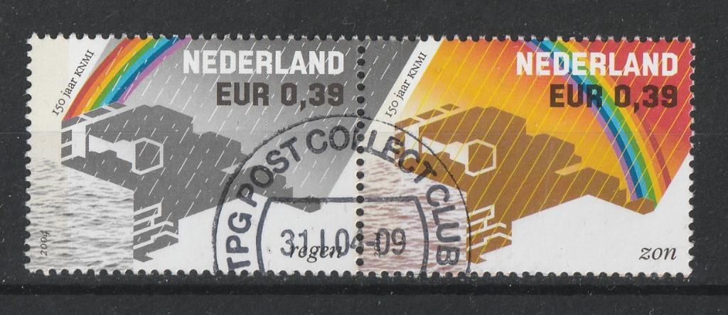 52 Y --2248-49  150 jaar KNMI  2004 paartje, Verzenden, Na 1940, Gestempeld