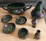 Lot gouda plateel - jardine - vaasjes - schoteltjes - vaas, Antiek en Kunst, Ophalen of Verzenden