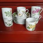 6 kop-en-schotels rozen Hutschenreuther, Gebruikt, Ophalen of Verzenden, Overige stijlen, Kop(pen) en/of Schotel(s)