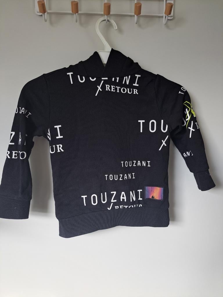 Stoere Hoody van Touzani Retour, Zwart Maat 4, Ophalen of Verzenden, Zo goed als nieuw, Touzani Retour, Jongen