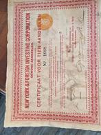 Oud aandeel New York & Foreign Investing Corporation, Ophalen of Verzenden, 1920 tot 1950, Aandeel