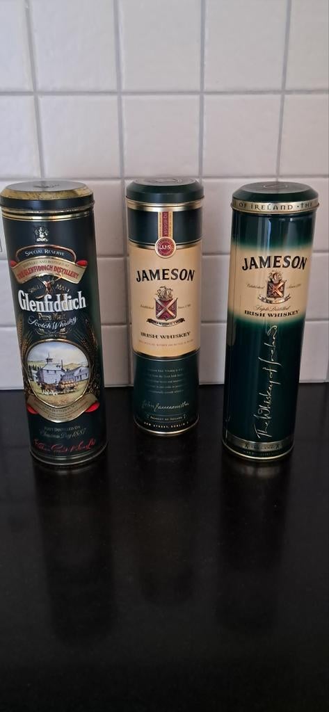 Whiskey Blikken,3st., Ophalen of Verzenden, Overige