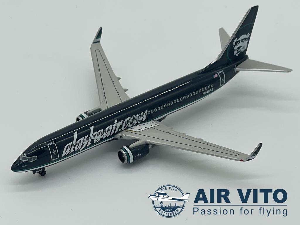 Gemini jets alaska airliners black 1:400 diecast, Verzamelen, Luchtvaart en Vliegtuigspotten, Schaalmodel, Ophalen of Verzenden