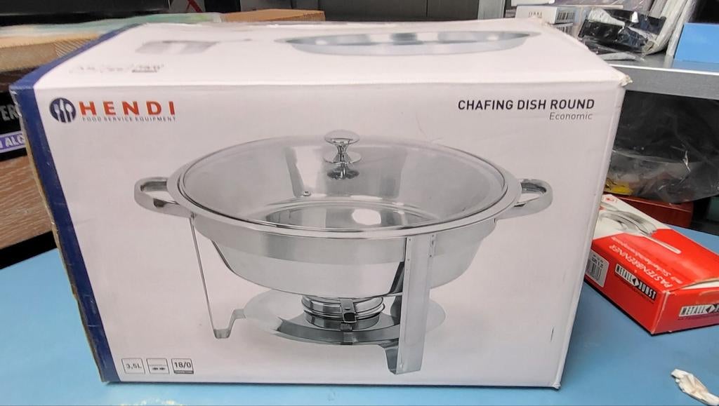 2 Hendi chaving dishes Rond - rvs, ., Overige typen, Ophalen of Verzenden, Zo goed als nieuw